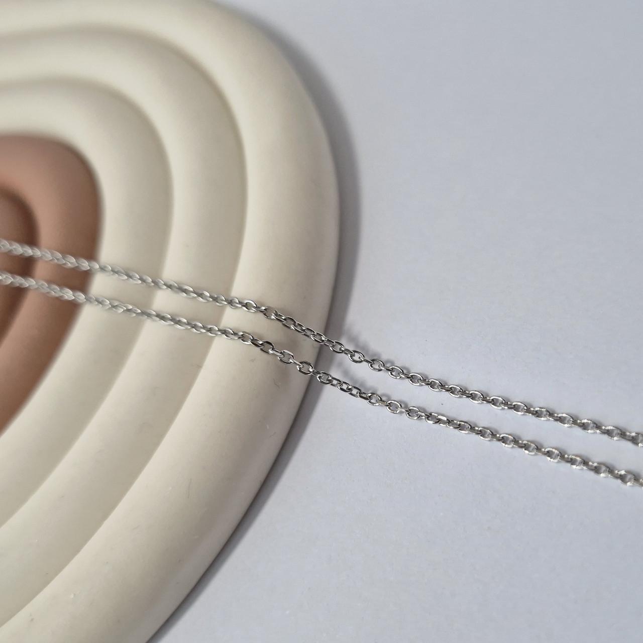 Цепочка цепь якорь серебро 925 пробы родированное 2,10 г 38 см (863р2/38)