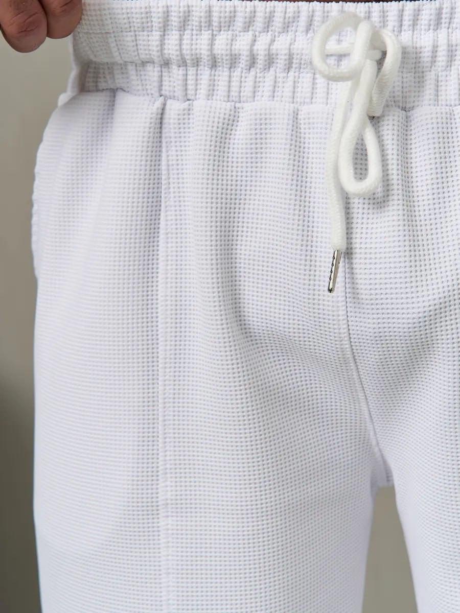 Комплект футболки и шорты из вафельного полотна L Белый (2657779841) - фото 6