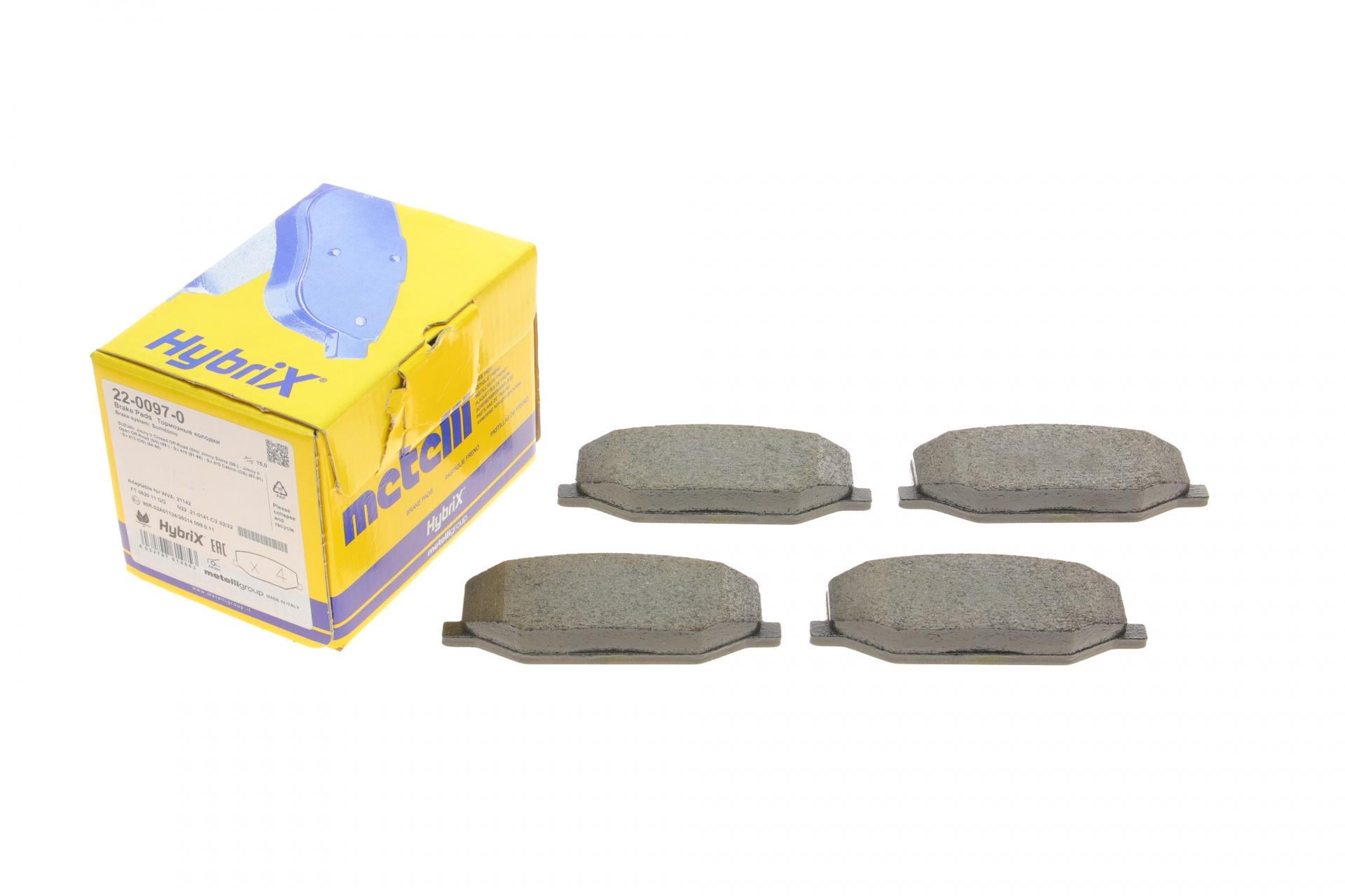 Колодки тормозные передние METELLI 22-0097-0 Suzuki Jimny 98-