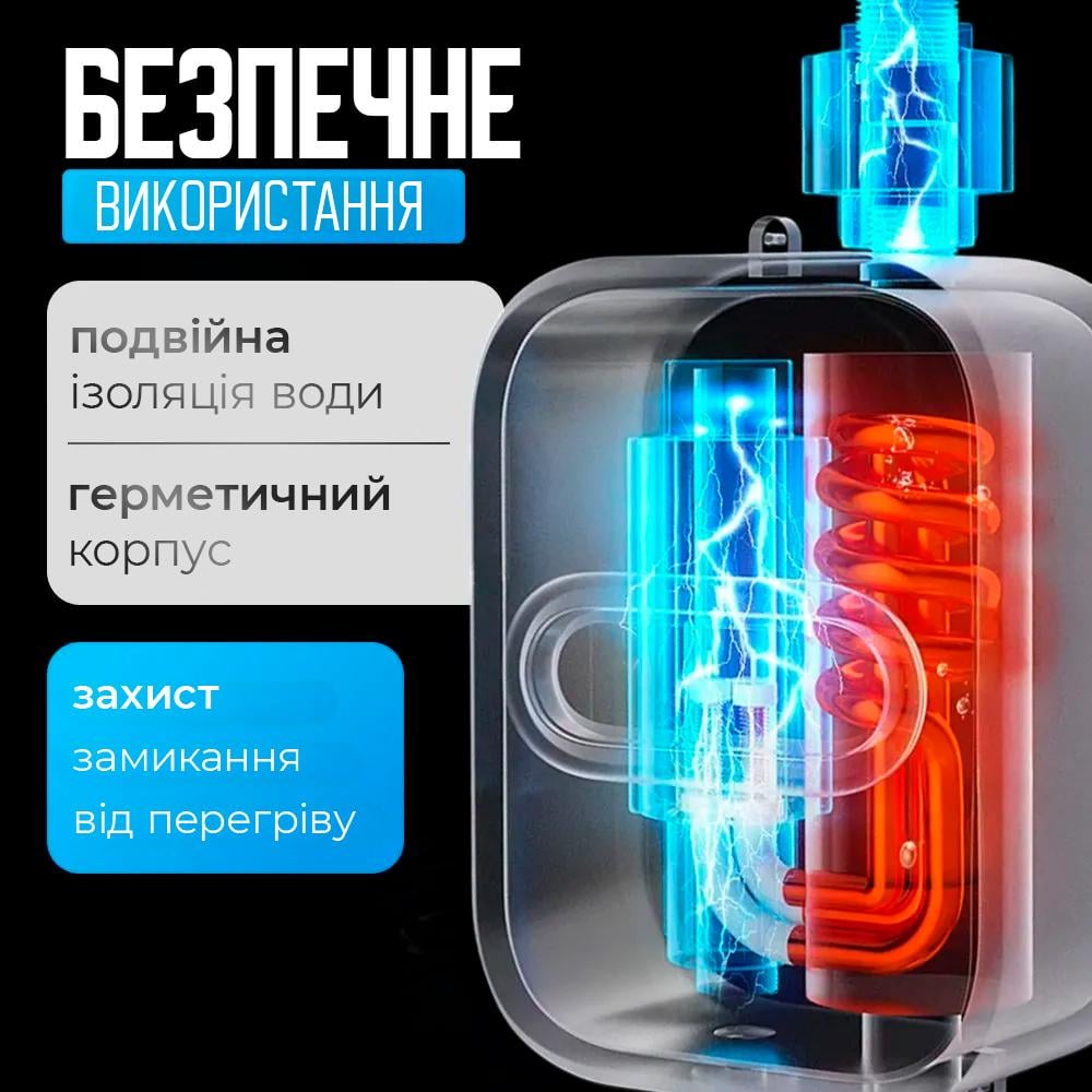 Водонагреватель проточный Delimano RX-021 термостатический с экраном и душем (476540479) - фото 5 Водонагреватель проточный Delimano RX-021 термостатический с экраном и душем (476540479) - фото 5