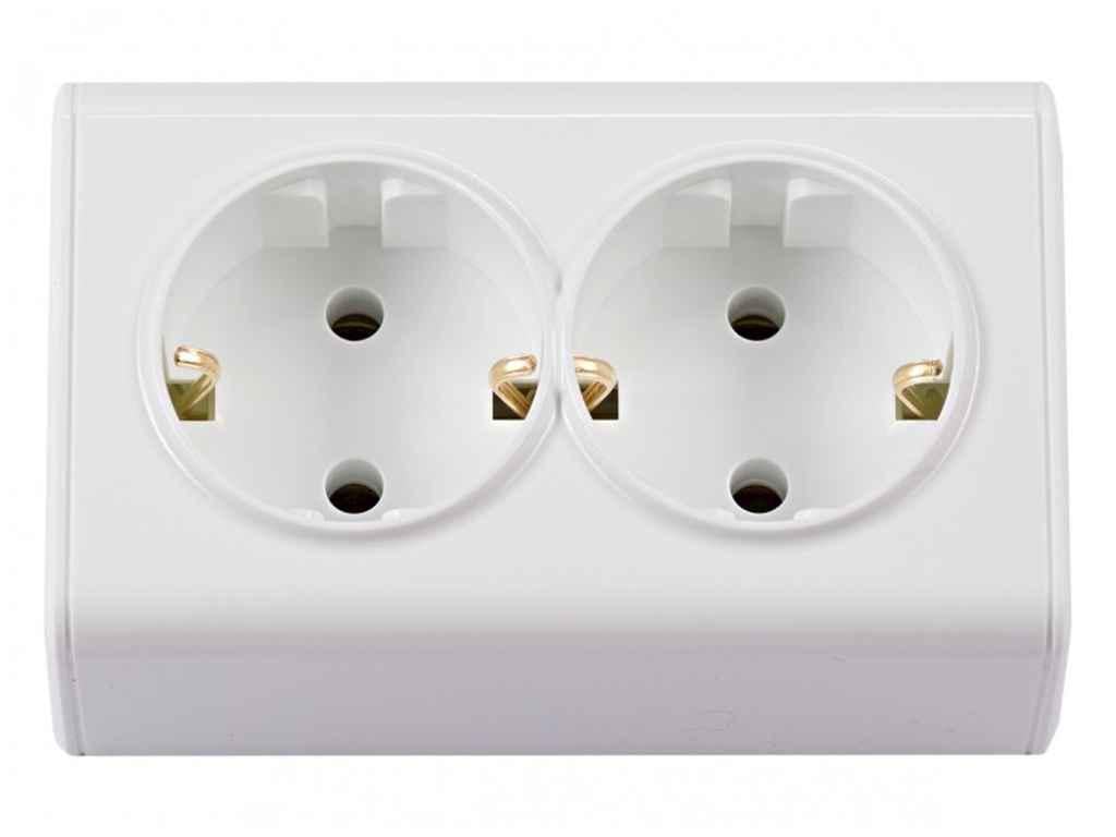 Розетка Luxel подвійна з заземленням Miniatur Білий (1017464)