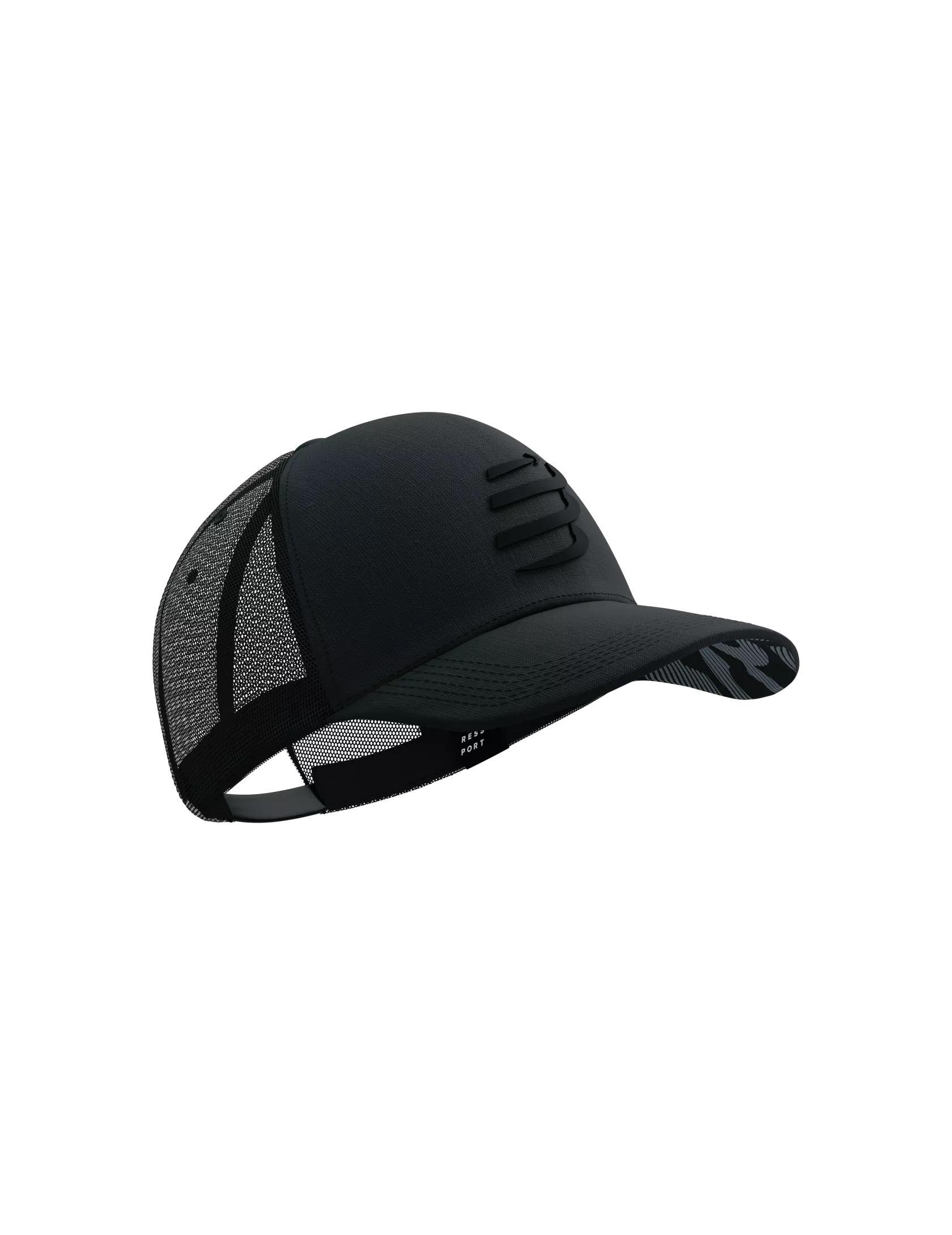 Кепка с изогнутым козырьком Compressport Trucker Cap Black/Black Refl