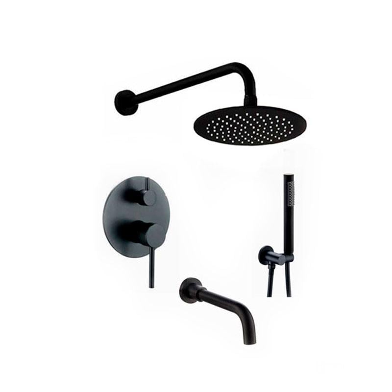 Смеситель для ванны и душа встроенный Art Design Nice Черный (3452)