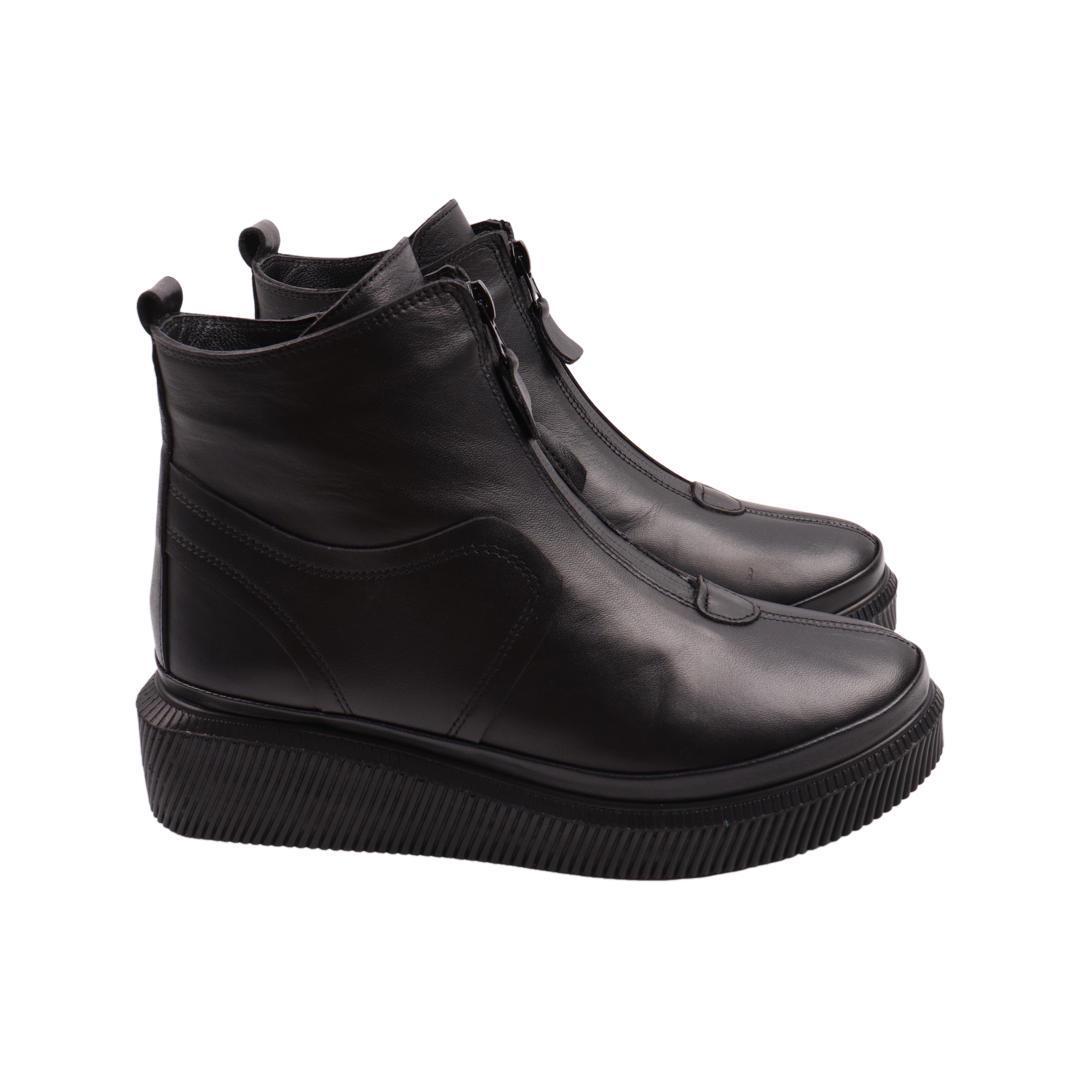 Ботинки женские Euromoda из кожи р. 38 Черный (501-22DHC)