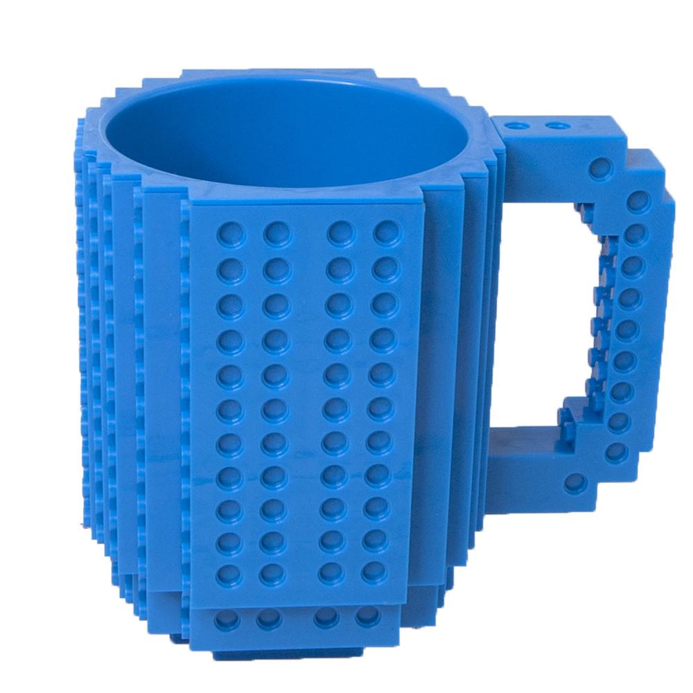 Чашка-конструктор SUNROZ с деталями 350 мл Синий