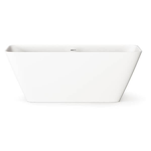 Ванна зі штучного каменю PAA Quadro VAQUAS/00 Silkstone окремостояча 159x70 см Білий матовий