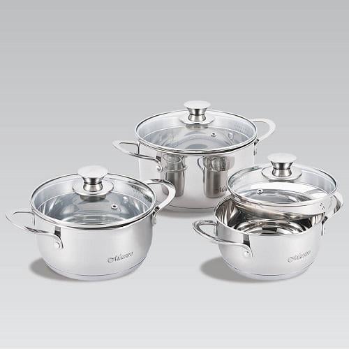 Набор кастрюль Maestro 6 пр. (MR-3510-6L) Набор кастрюль Maestro 6 пр. (MR-3510-6L)
