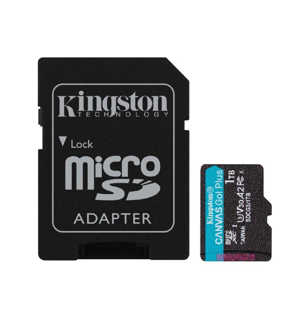 Карта памяти microSDXC Kingston Canvas Go Plus 1TB UHS-1 U3 class 10 A2 V30 R170MB/s W90MB/s ADAPTER SD (SDCG3/1TB)