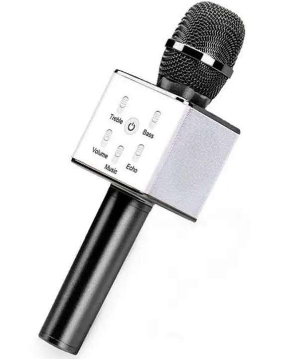 Караоке-мікрофон бездротовий Q7 Bluetooth з чохлом Чорний (2104619428)