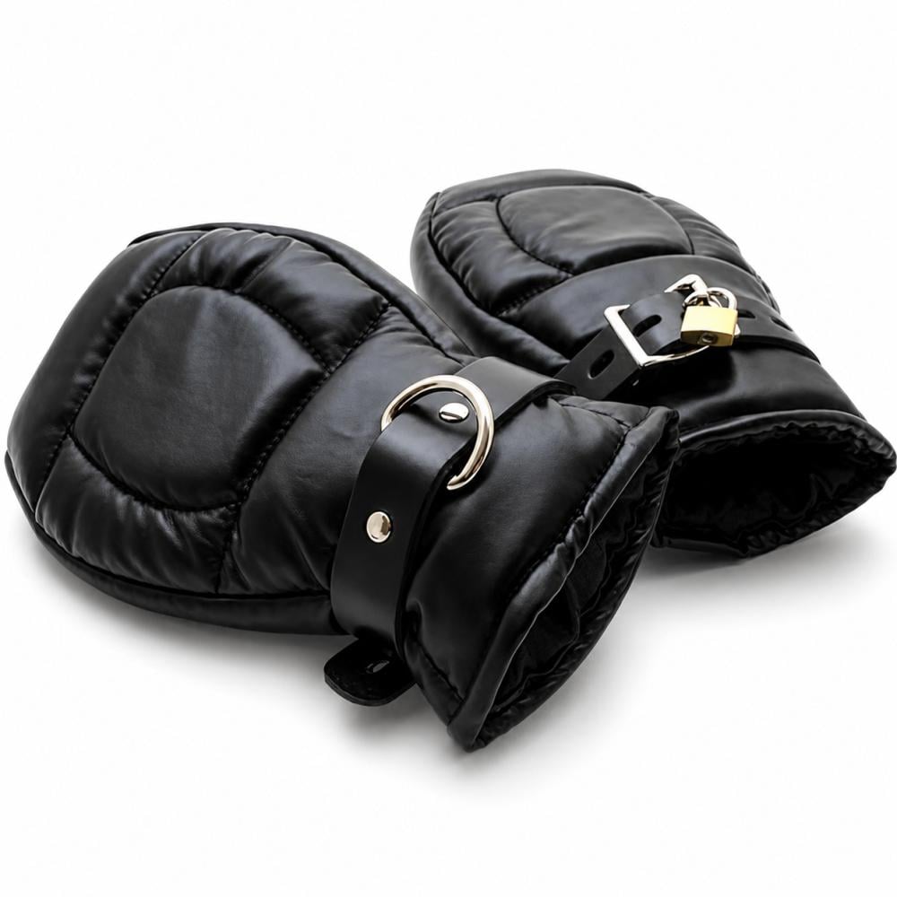 Перчатки-наручники Leather Padded Suspension Mitts Restraints Handcuffs Черный (1000014120) Перчатки-наручники Leather Padded Suspension Mitts Restraints Handcuffs Черный (1000014120)