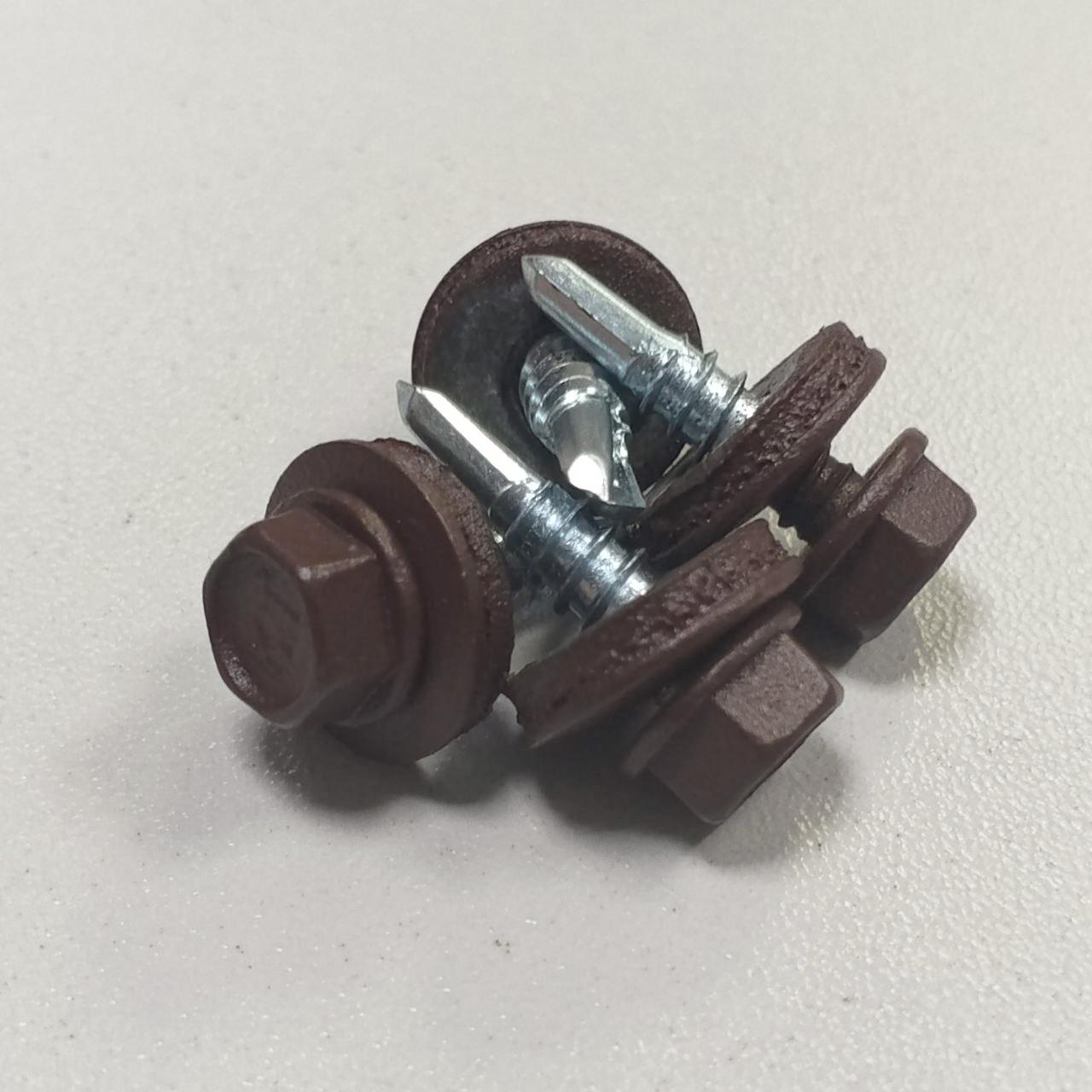 Саморез по металлу KrepTech 4,8x19 мм RAL 8017 МАТ 250 шт. уп. (29469537) - фото 5 Саморез по металлу KrepTech 4,8x19 мм RAL 8017 МАТ 250 шт. уп. (29469537) - фото 5