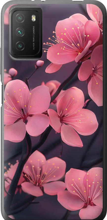 Чехол на Xiaomi Poco M3 Пурпурная сакура (6075u-2200-42517)