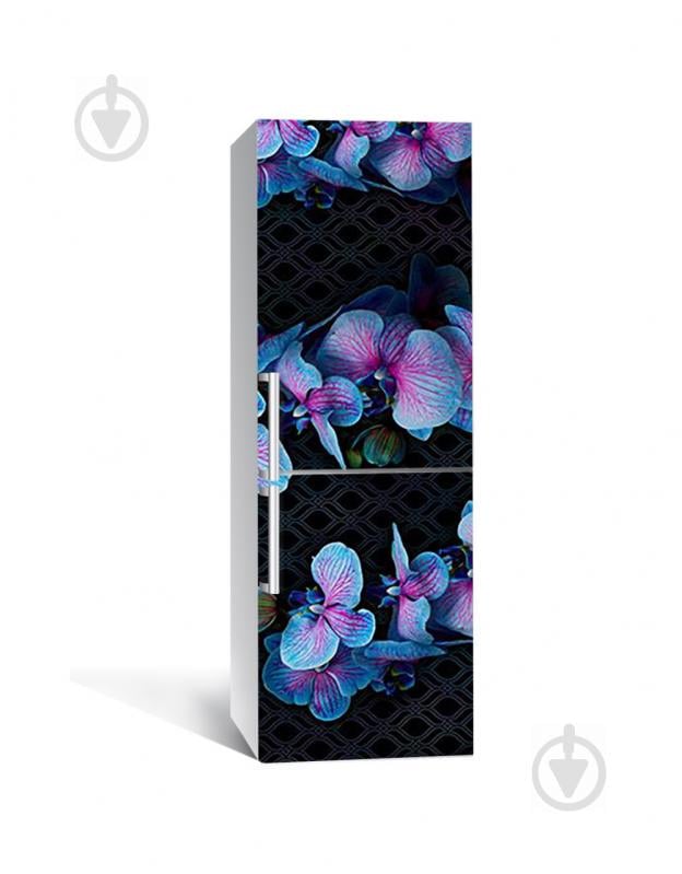 Наклейка на холодильник Zatarga «Ночь голубой орхидеи» 650х2000 мм виниловая 3Д наклейка декор на кухню