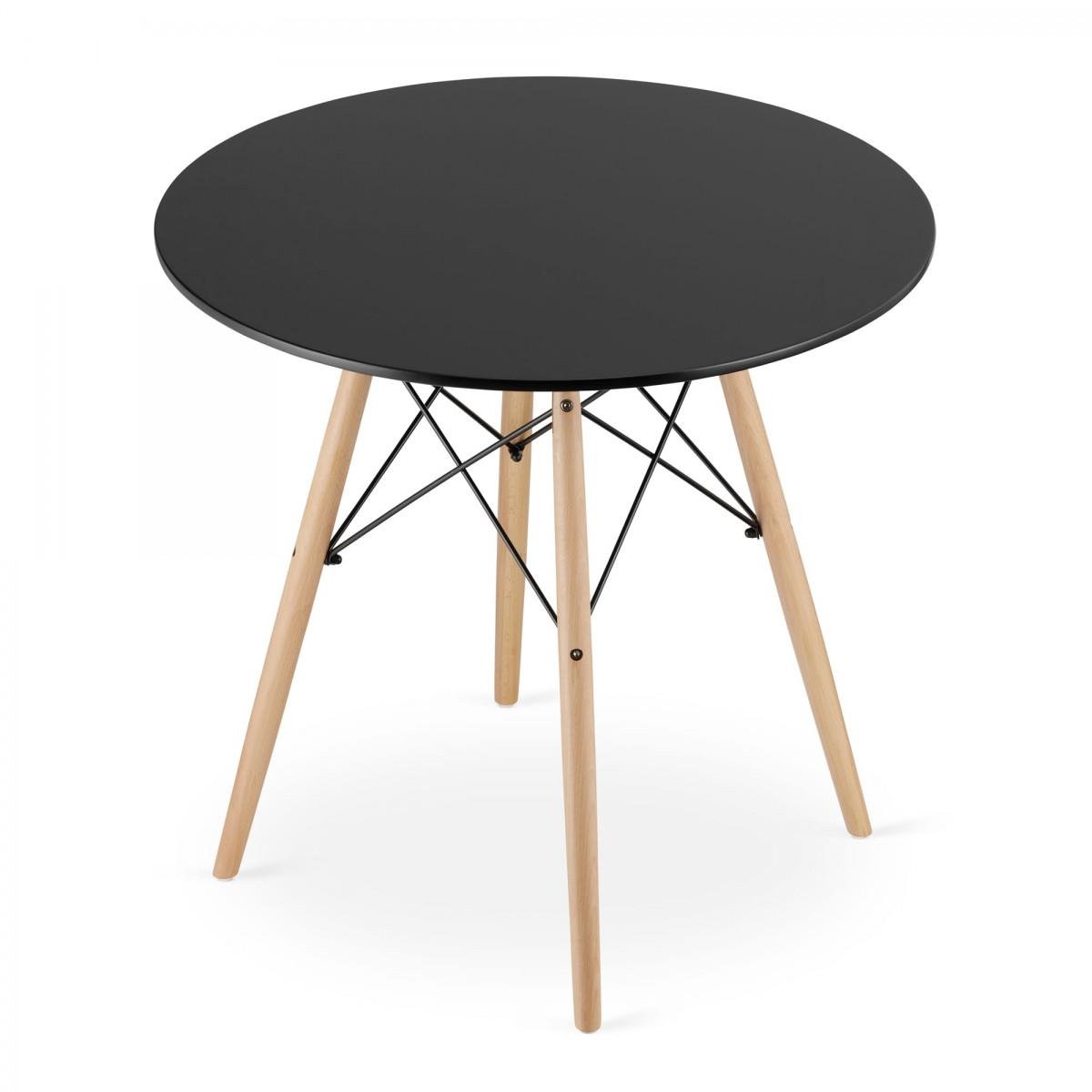 Стол обеденный круглый Homart DT-005B 70 см Черный (9618) - фото 3 Стол обеденный круглый Homart DT-005B 70 см Черный (9618) - фото 3