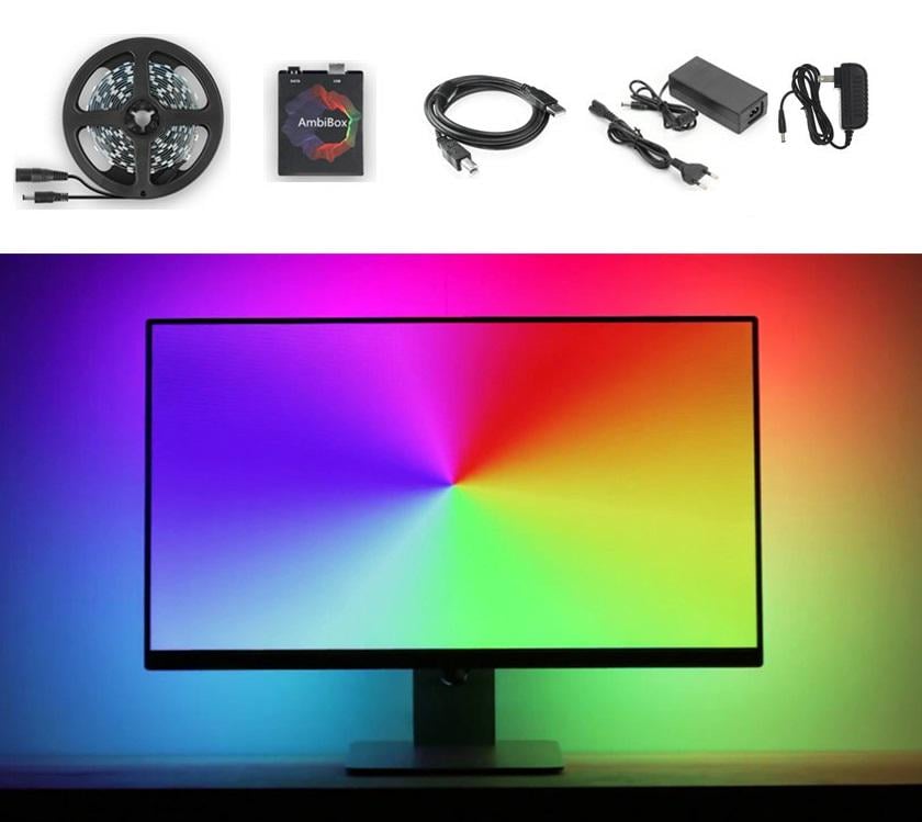 Підсвітка LED Ambilight Adalight Dream Ambibox Ambilight Prismatik для ПК і Android-TV 60 ламп/метр 35 м - фото 7 Підсвітка LED Ambilight Adalight Dream Ambibox Ambilight Prismatik для ПК і Android-TV 60 ламп/метр 35 м - фото 7