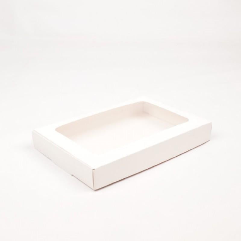 Коробка с окном для пряников 22х15х3 см Белый (11171)