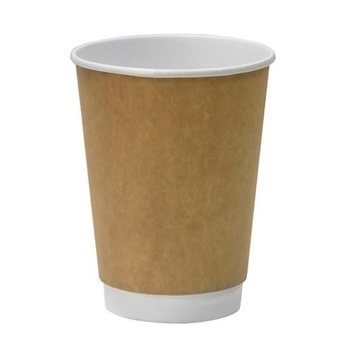 Стакан бумажный двустенный Крафт 350 мл 25 шт. Белый (000364)