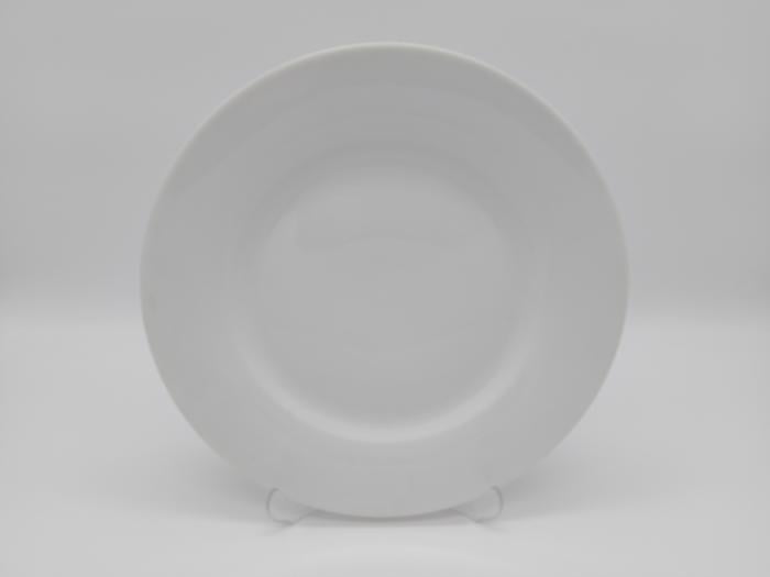 Блюдо круглое Гладь керамическое D 27 см Белый (438593486)