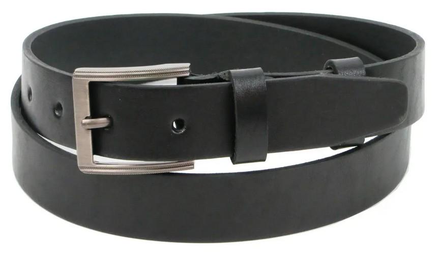 Ремень кожаный мужской Skipper 3,3 см Черный (super710_1300-33)