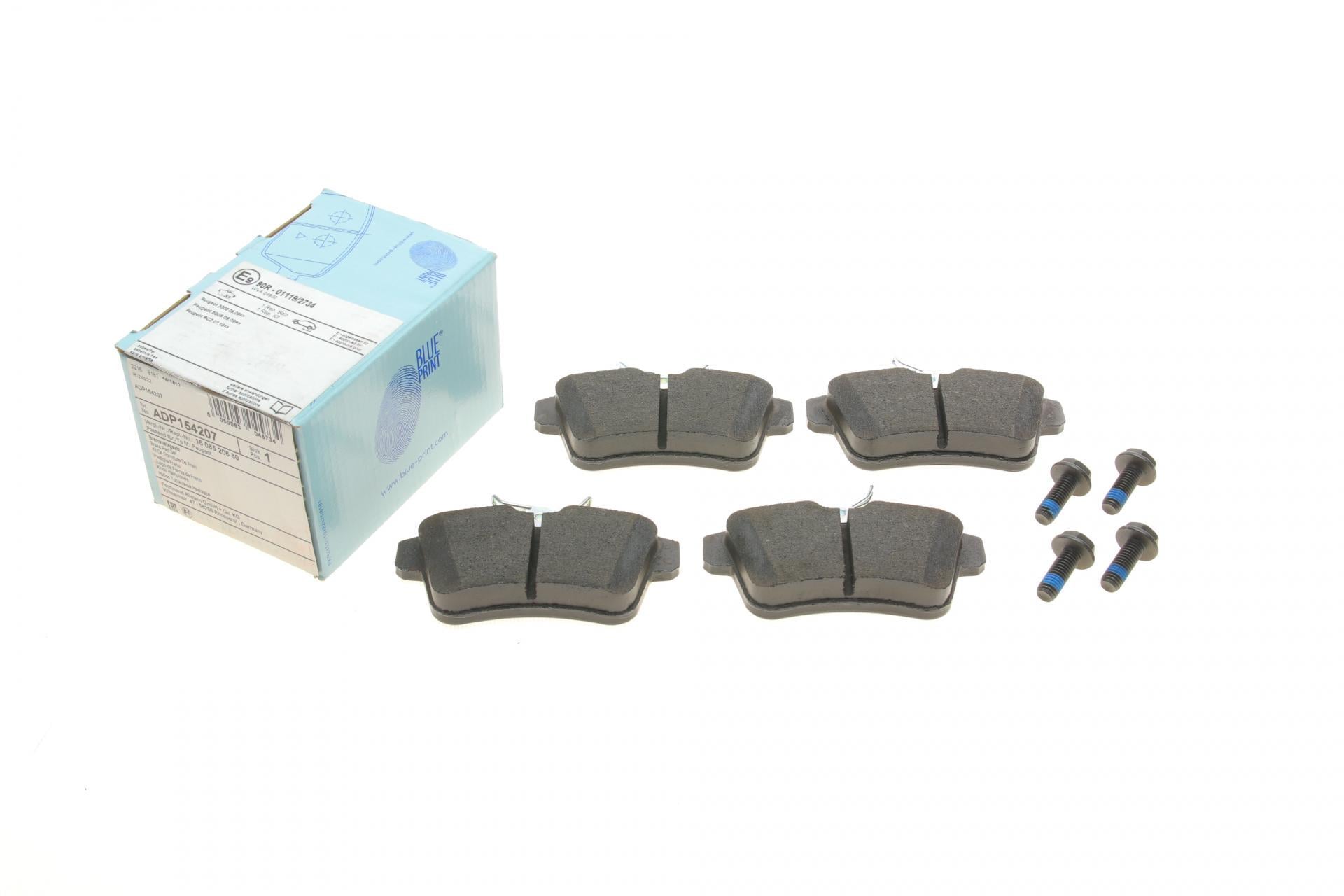 Колодки гальмівні задні BLUE PRINT Citroen C4 09-/DS4/DS5 11-15/Peugeot 308/508/3008/5008 09-18 (ADP154207)