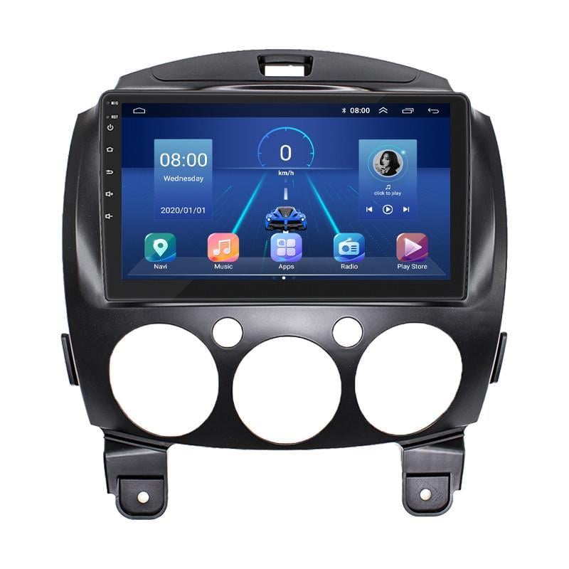 Автомагнитола штатная Lesko для Mazda 2 II DE 2007-2010 9" 6/128Gb 4G Wi-Fi GPS Top MOB