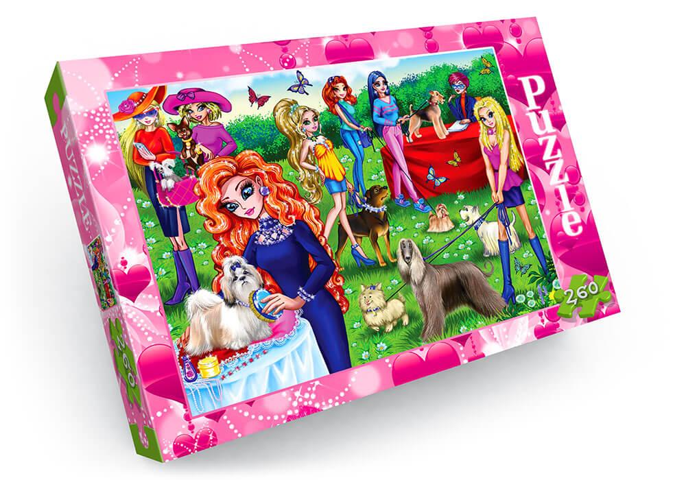 Пазлы детские Гламурные красотки 330х230 мм 260 эл.