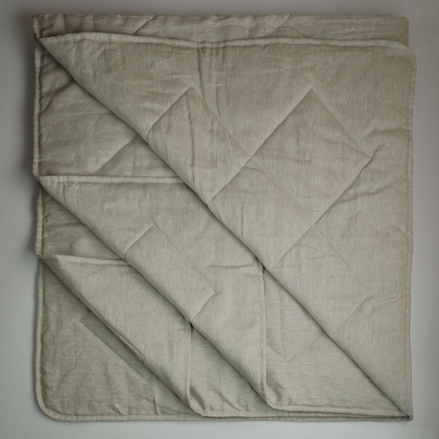 Одеяло конопляное летнее YouStar покрытие лен полуторный 140х210 см Светло-серый (chn-kkls-p-sil) - фото 5