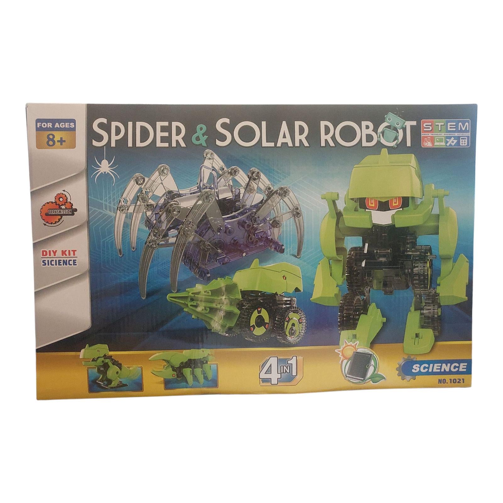 Конструктор STEM Solar Spider and Robot 1021 Робот Динозавр 4в1 на солнечных батареях (29832294)