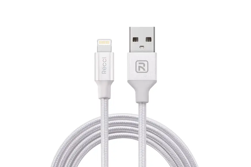 Кабель Recci RCL-H100 USB Lightning Delicate 1 м Білий (6955482588512)