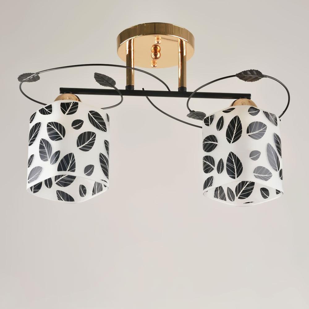 Люстра потолочная Lighthouse SRS-19853/2 FG+BK Золотой/Черный/Белый