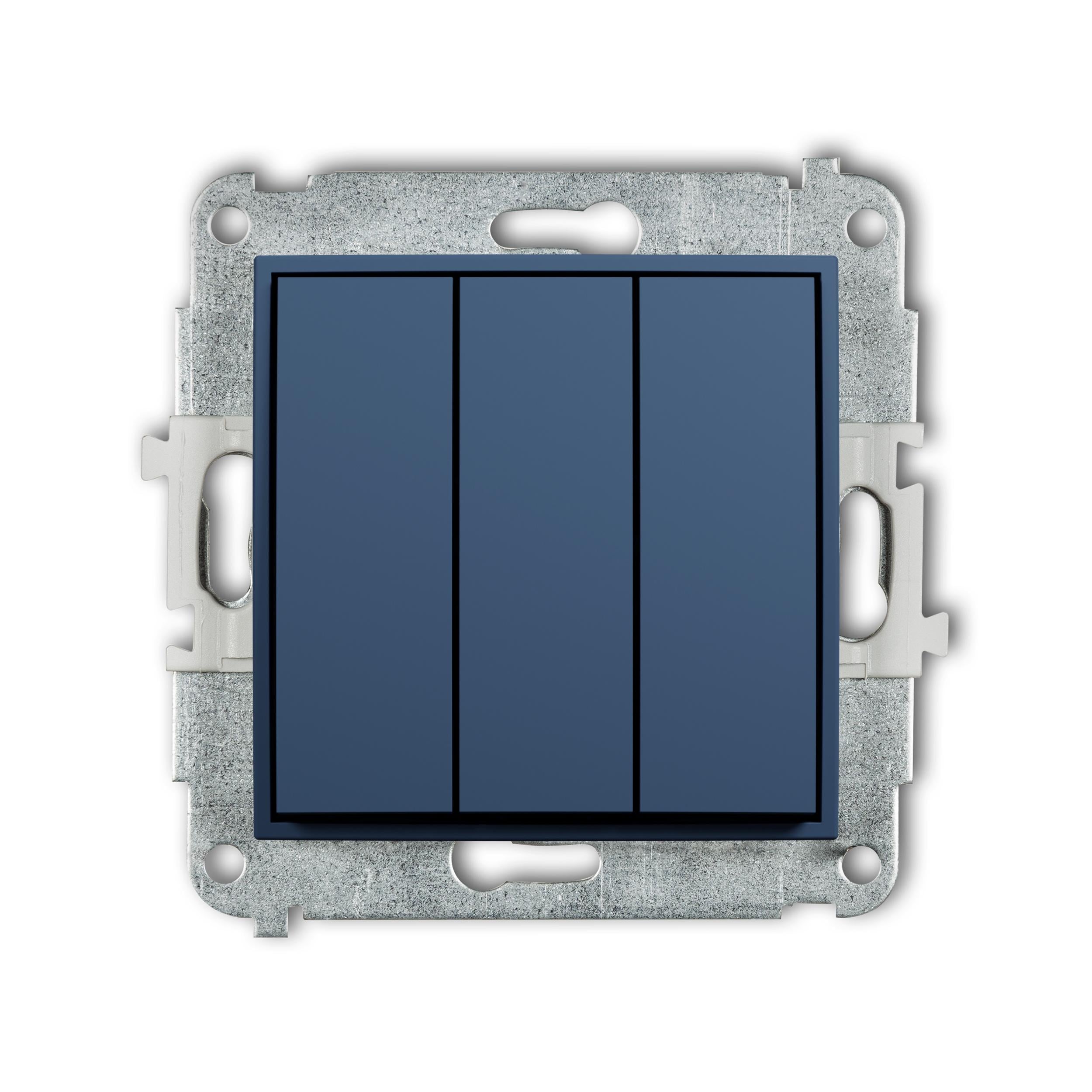 Выключатель 3-клавишный Karlik Mini Navy Blue (64MWP-7)