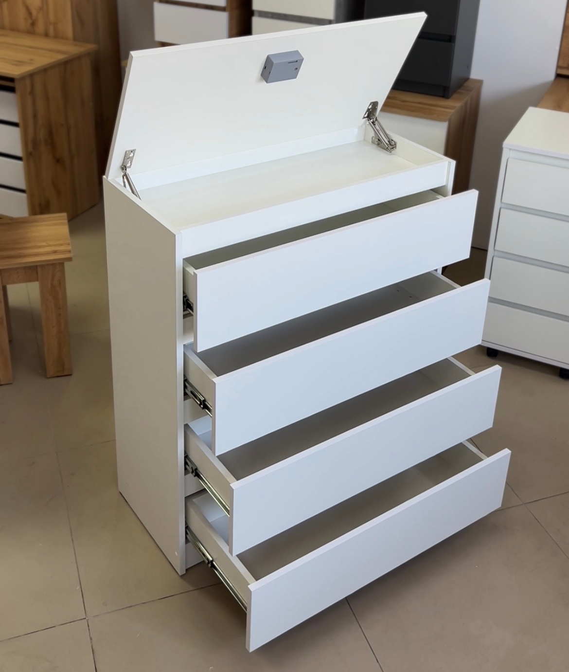 Комод Potay 802x370x960 мм Белый Комод Potay 802x370x960 мм Белый