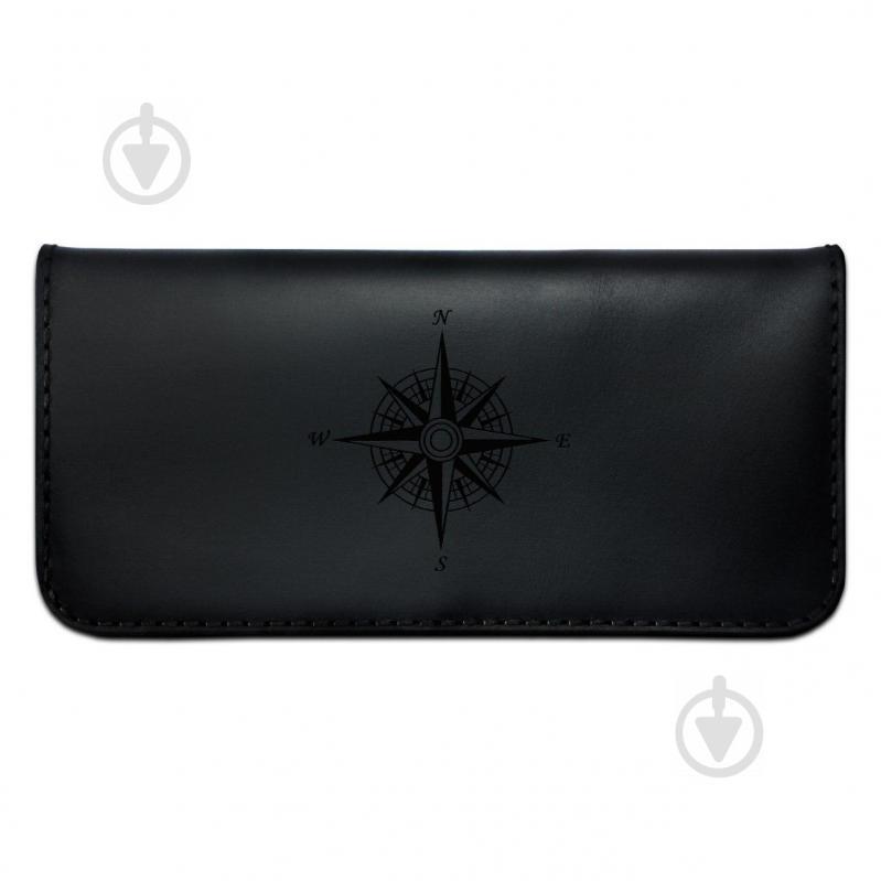 Кожаное портмоне Wave Compass Черный (as130301-2)