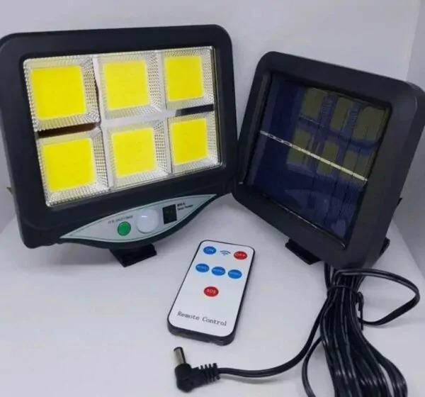 Ліхтар вуличний із сонячною батареєю Solar BK-128B-120COB із датчиком руху та пультом Чорний (2294734А) - фото 6