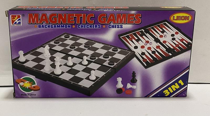 Шахматы магнитные 3в1 в коробке (618-25) - фото 3