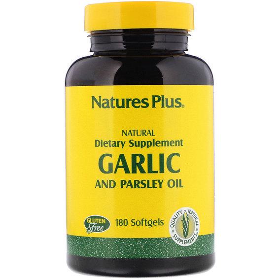 Суміш екстрактів Nature's Plus Garlic and Parsley Oil 180 Softgels (NTP3960) - фото 1