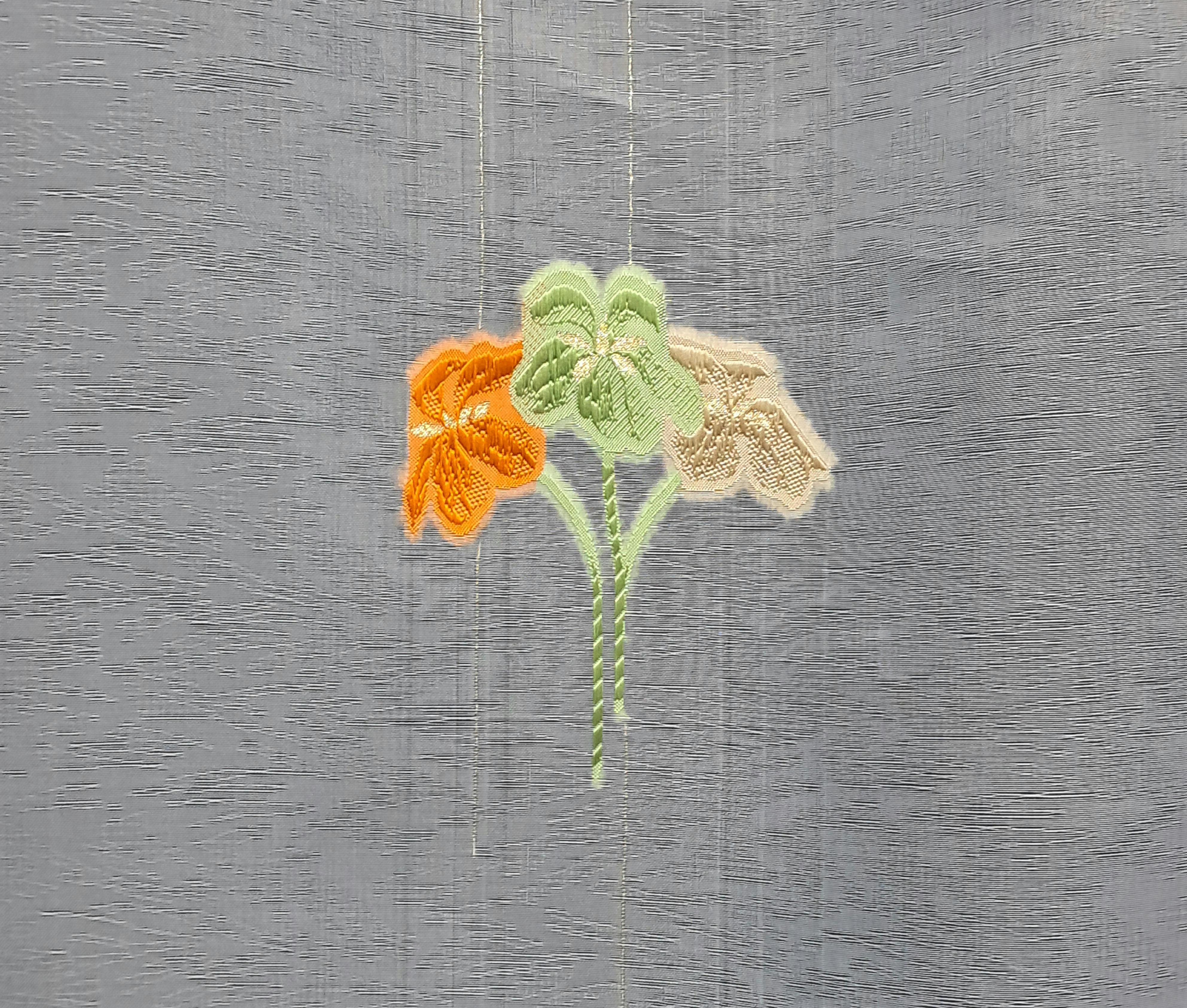 Гардина из шифона 170х400 см Белый/Зеленый (1247.1) - фото 3