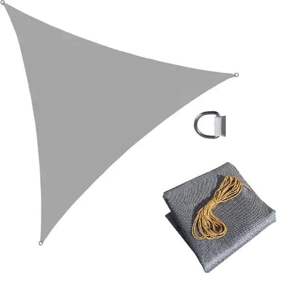 Тент солнцезащитный треугольный Сетка 3х3х3 м Серый