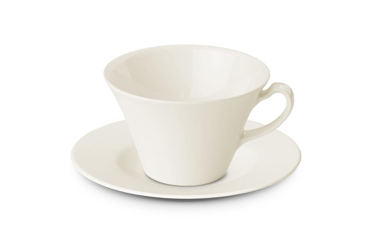Сервіз для чаю та кави Gerlach Muza 5901035512207 з 6 чашок 280 мл із блюдцем фарфорові Слонова кістка (2915456965)