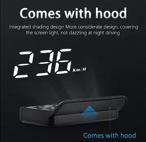 Бортовой компьютер для авто OBD2 HUD M3 с проекцией на стекло - фото 4 Бортовой компьютер для авто OBD2 HUD M3 с проекцией на стекло - фото 4