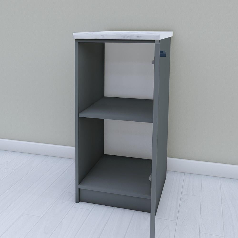 Тумба для кухні підлогова без стільниці 400 мм Графіт (МП14б) - фото 2