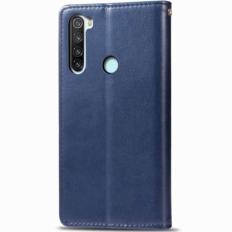 Кожаный чехол книжка GETMAN Gallant (PU) для Xiaomi Redmi Note 8T Синий