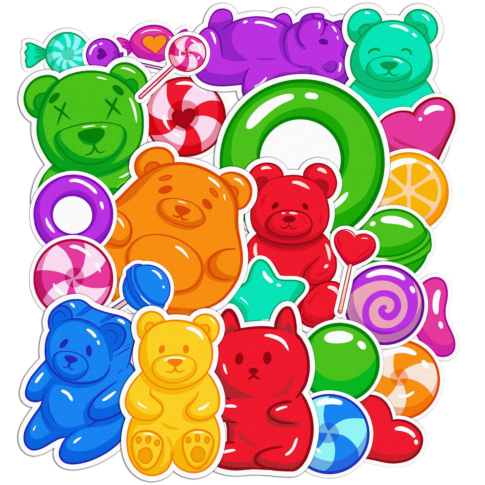 Набор стикеров Lex Altern Желейные мишки виниловые 29 шт.