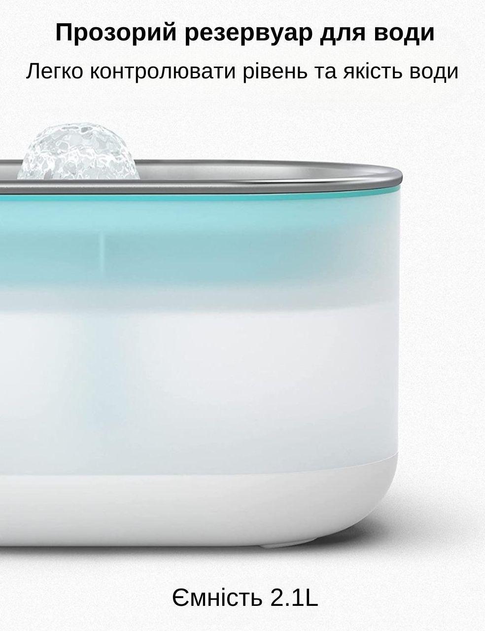 Поилка фонтан для кошек и собак PET PETRUST 2,1 л с фильтром Металлик (1710055600) - фото 3 Поилка фонтан для кошек и собак PET PETRUST 2,1 л с фильтром Металлик (1710055600) - фото 3