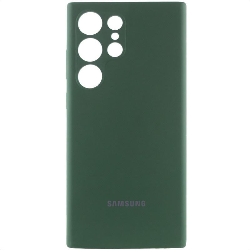 Противоударный чехол Silicone Cover Lakshmi Full Camera (AAA) with Logo для Samsung Galaxy S23 Ultra Зеленый / Cyprus Green
