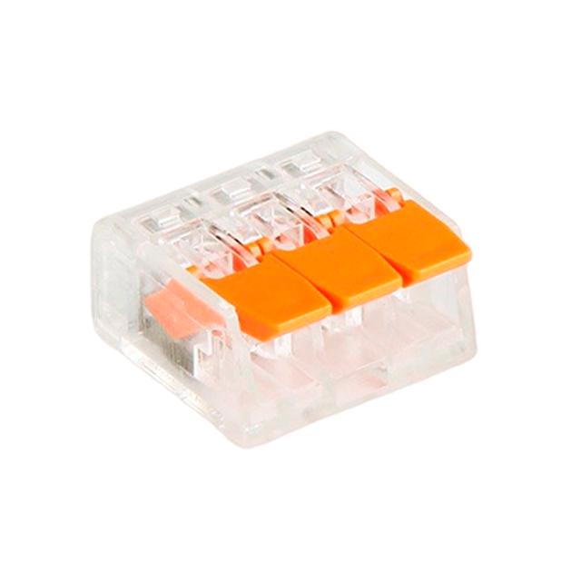 Клема сполучна Tactix 0,1-4 мм2 32А 1-2 одинарна 19,5х19х9,8 мм Помаранчевий (BH-413)