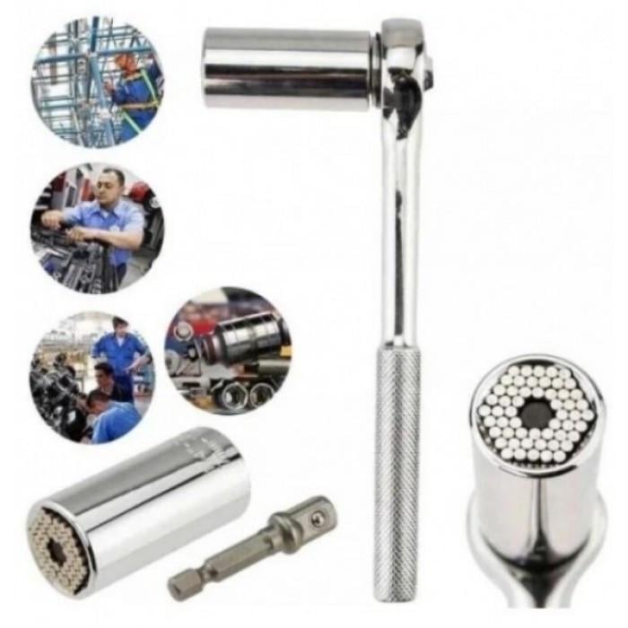 Гаечный ключ-трещетка универсальный торцевой 7-19 мм (1623765432) - фото 5 Гаечный ключ-трещетка универсальный торцевой 7-19 мм (1623765432) - фото 5