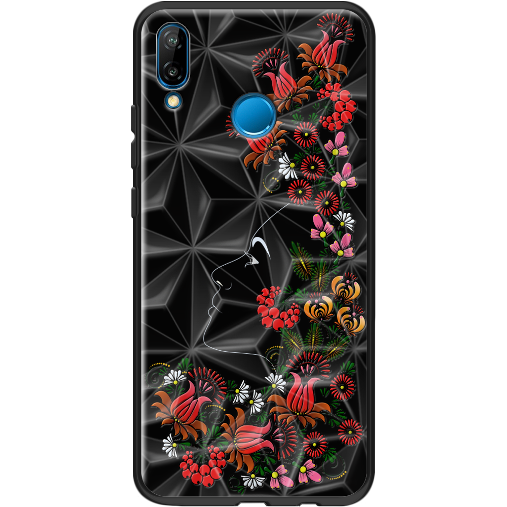 Чохол Boxface Huawei P20 Lite 3D Ukrainian Muse Чорний силікон із призмою(33127-bk64-37849)
