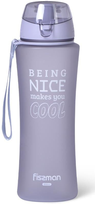 Бутылка спортивная Fissman Sport Line 650 мл пластикова Серо-лиловый (FN-6927)