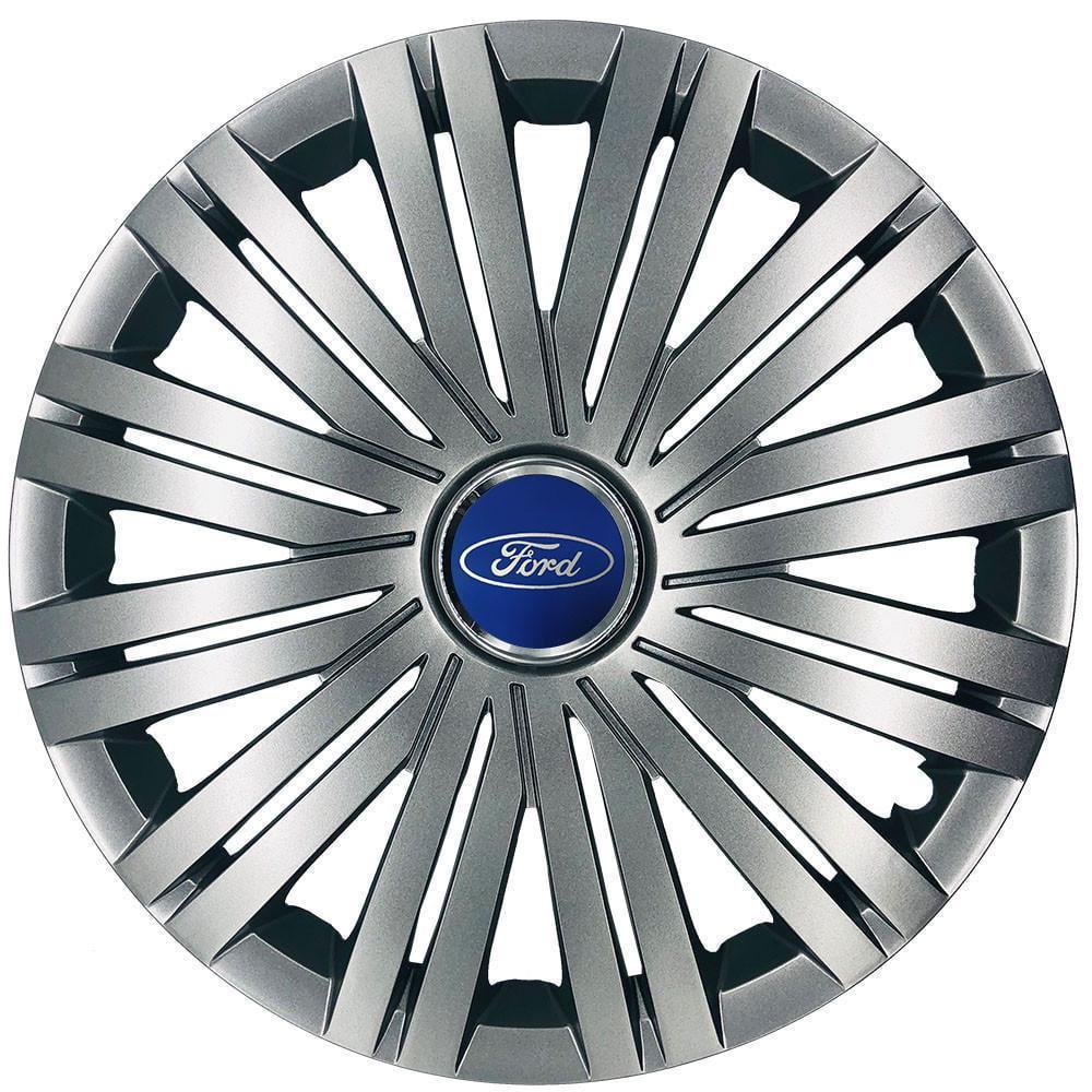 Колпаки SJS 339 с логотипом Ford R15 4 шт. Серебристый